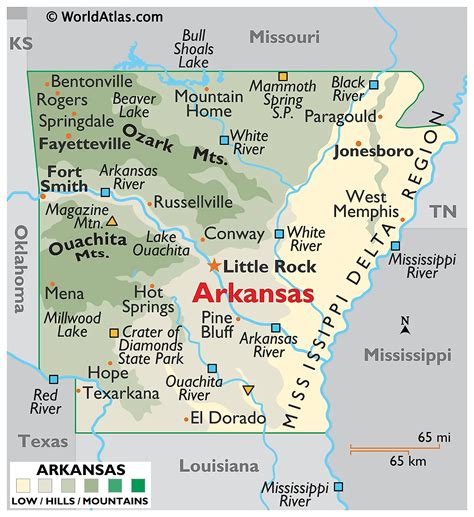 Arkansas Maps & Facts .